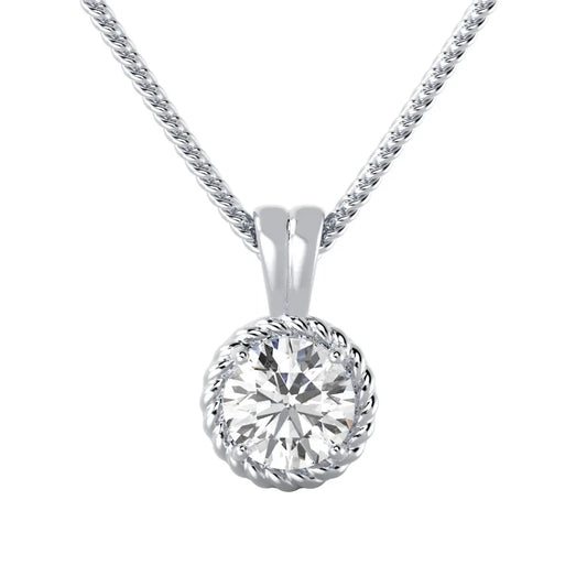 Twisted Halo G VS1 Lab Grown Diamond Pendant