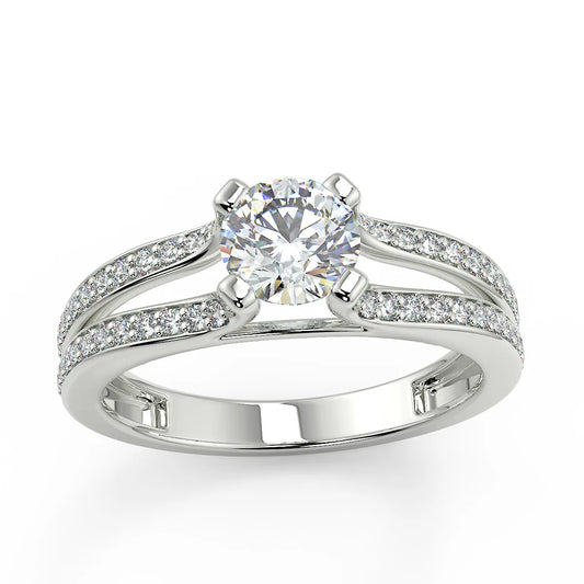 Aurora Split Shank Diamond Ring