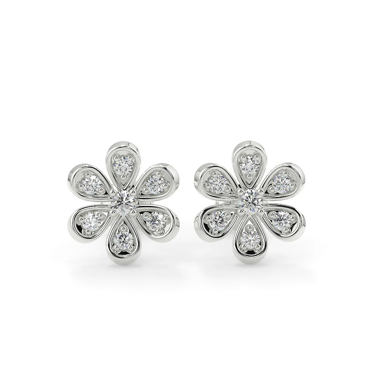 Daisy Delight G VS1 Lab Grown Diamond Stud Earrings