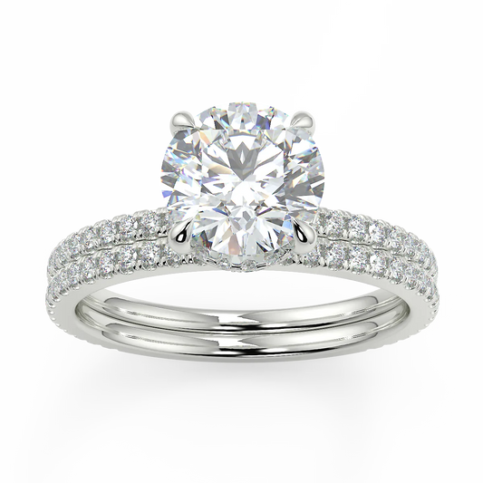 Timeless Elegance F VS1 Lab Grown Diamond Engagement Ring