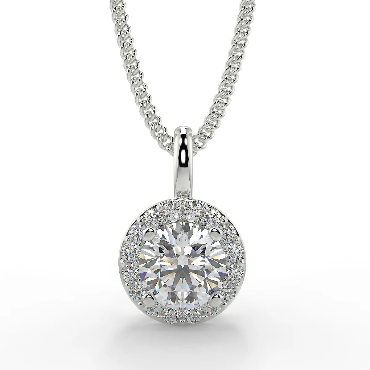Radiant Aura F VVS2 Lab Grown Diamond Pendant