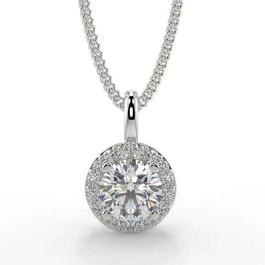 Radiant Aura F VVS2 Lab Grown Diamond Pendant