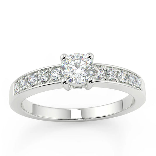Sparkling Embrace F VVS1 Lab Grown Diamond Engagement Ring