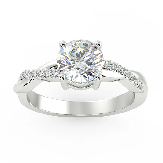The Infinity Twist Lab Grown Diamond Engagement Ring