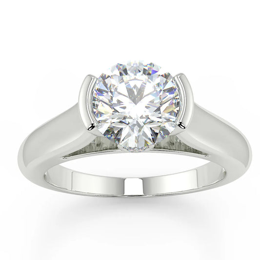 Modern Embrace F VVS1 Lab Grown Diamond Engagement Ring