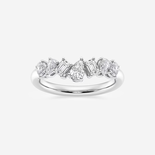 Aura Tide White Gold Band with Fancy Diamonds