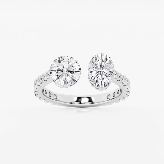 Celissia Toi et Moi Eternity Diamond Band Ring