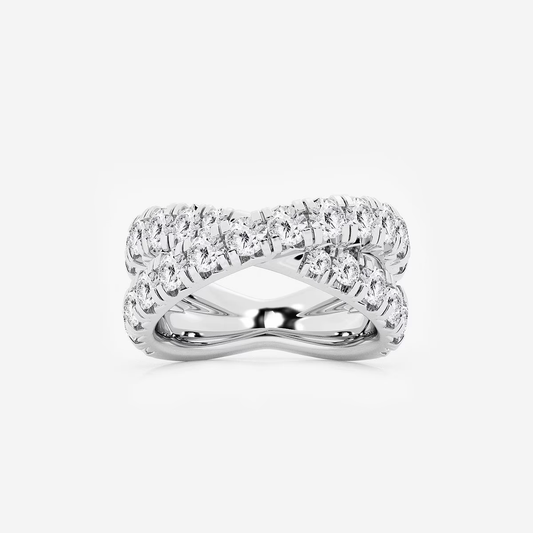 Nova Lace Everyday Wear Band Ring with Diamonds