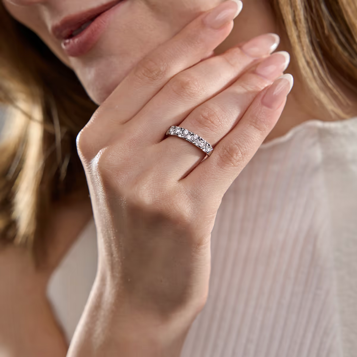 Viva Bond Half-Eternity Diamond Wedding Band