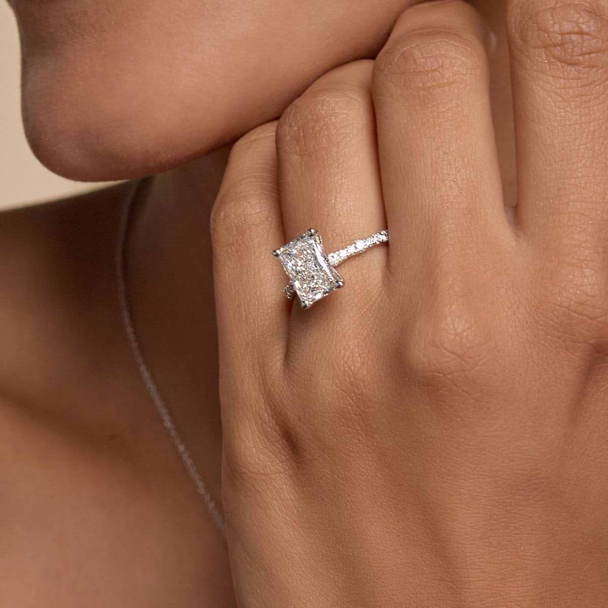 Solène – Radiant Cut Solitaire Diamond Ring