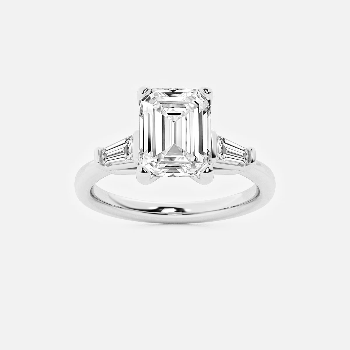 Calla Bezel-Set Emerald Diamond Engagement Ring