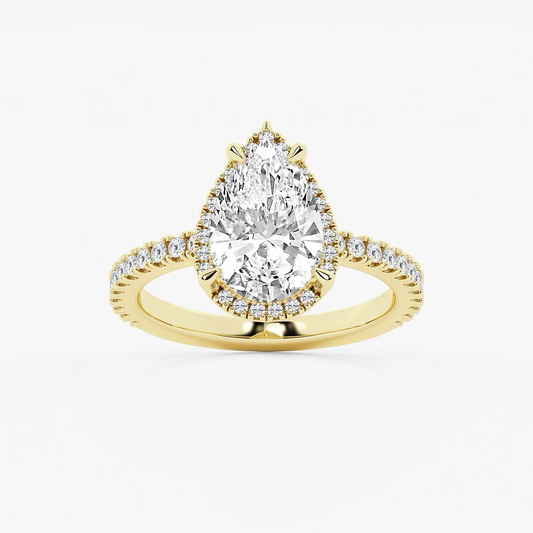 TrueNorth Pear Diamond Solitaire in Yellow Gold