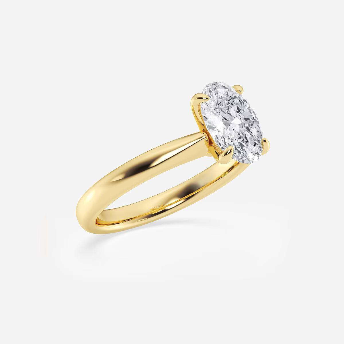 Lumea Yellow Gold Oval Solitaire Engagement Ring