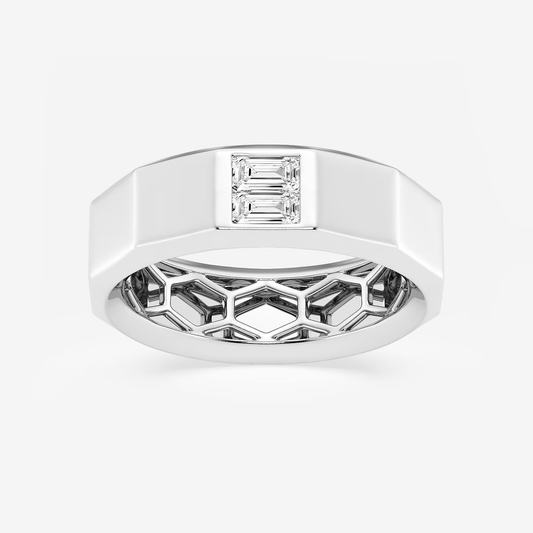 Men's-Emerald-Cut-Metallic-Finish-Band