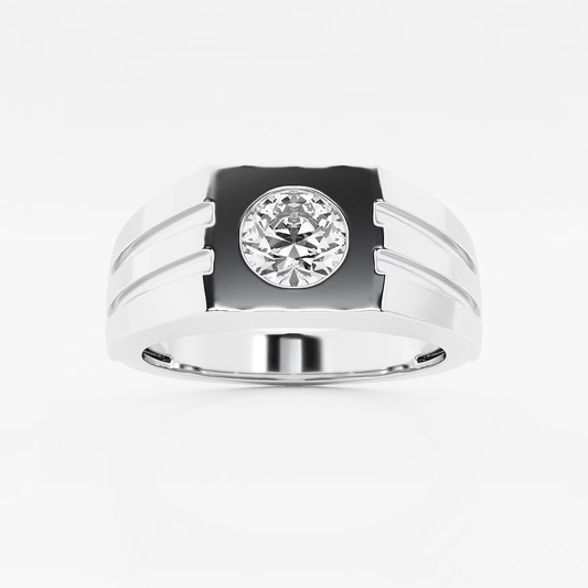 Men's Round Cut Solitaire Ring