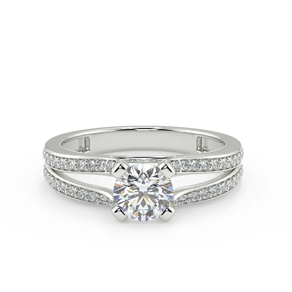 Aurora Split Shank Diamond Ring
