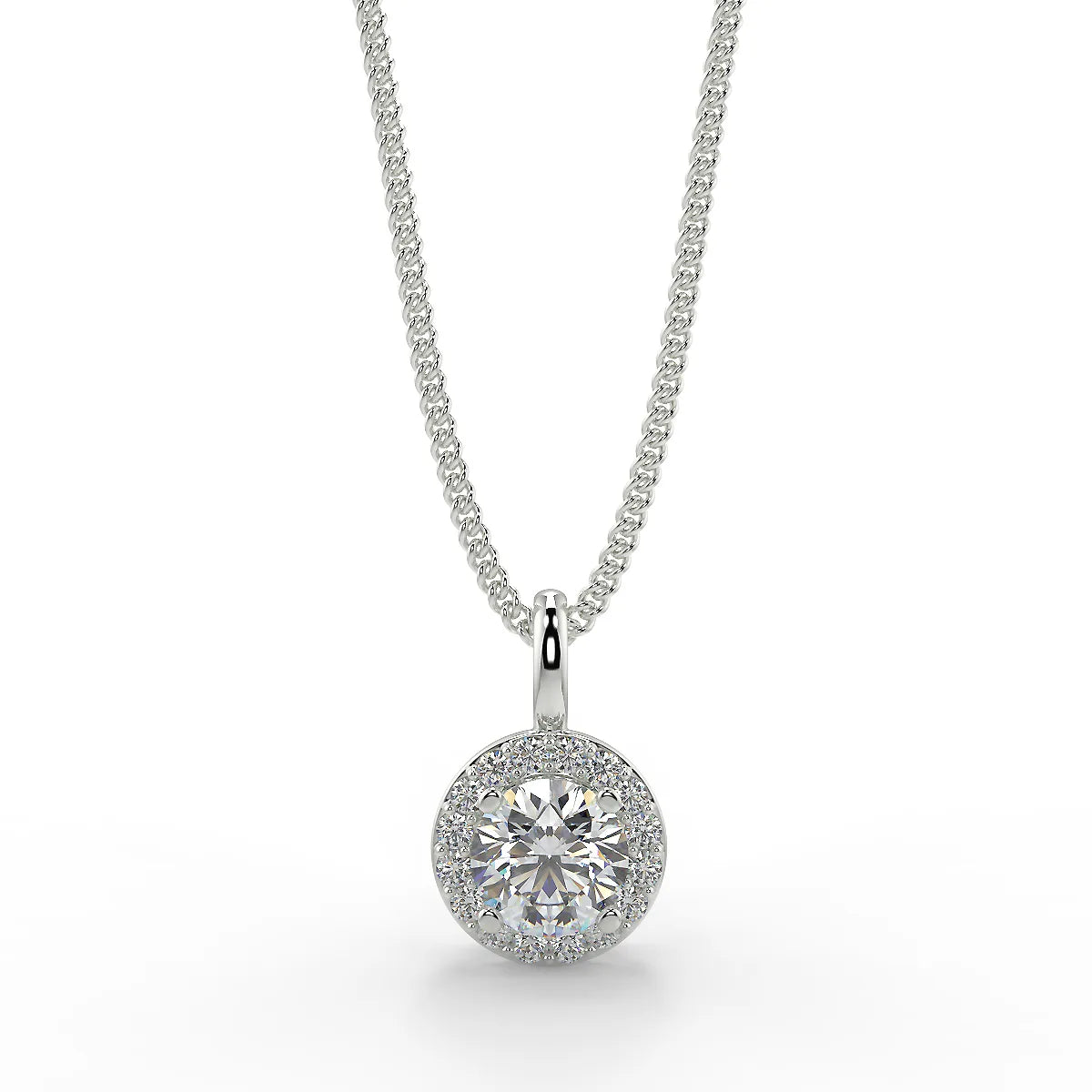 Radiant Aura F VVS2 Lab Grown Diamond Pendant
