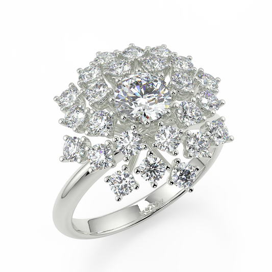 Grand Radiance G VS1 Lab Grown Diamond Engagement Ring