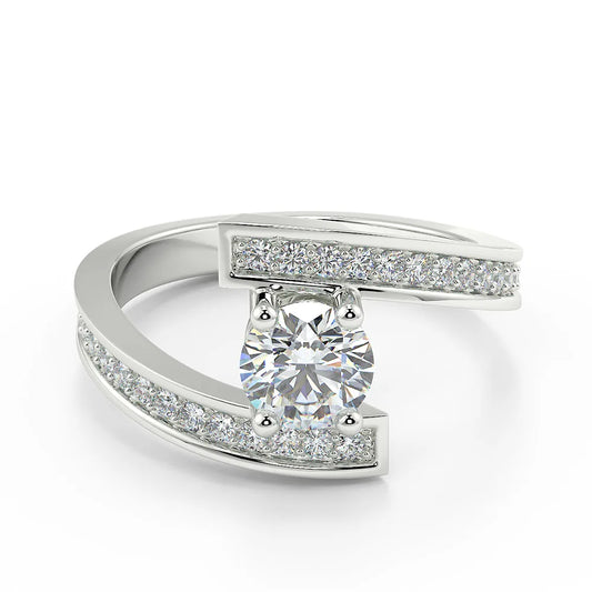 Fluid Radiance E VVS2 Lab Grown Diamond Engagement Ring