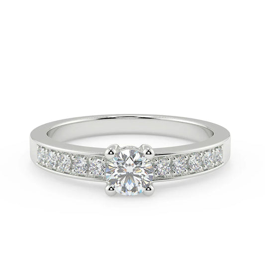 Sparkling Embrace F VVS1 Lab Grown Diamond Engagement Ring