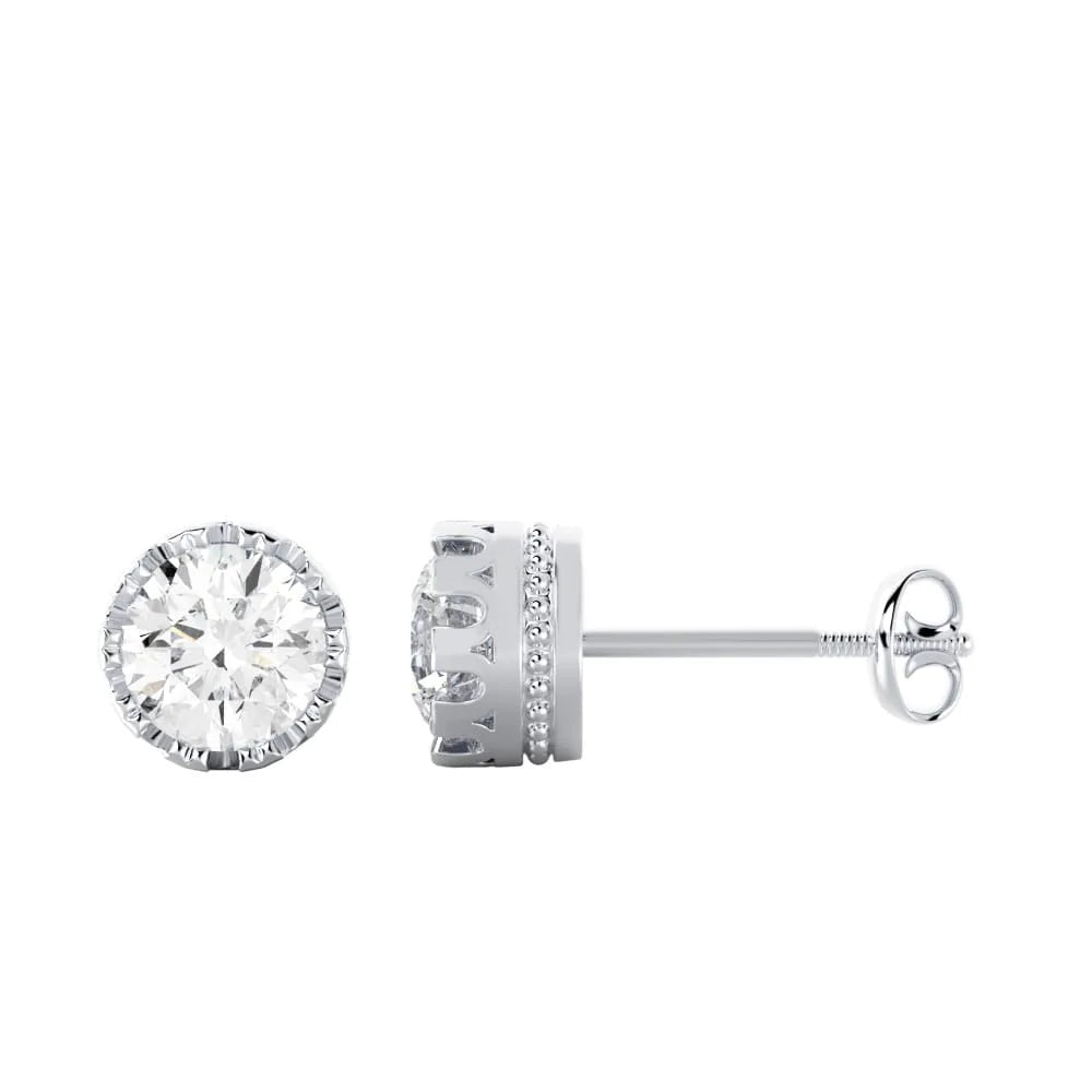 Artisan Edge F VS1 Lab Grown Diamond Stud Earrings