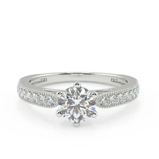 Vintage Sparkle E VVS1 Lab Grown Diamond Engagement Ring