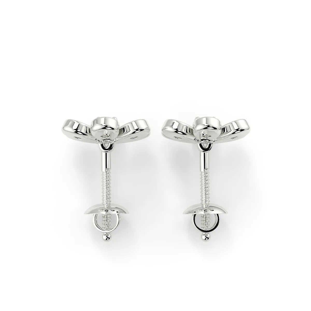 Enchanting Heart F VS1 Lab Grown Diamond Stud Earrings