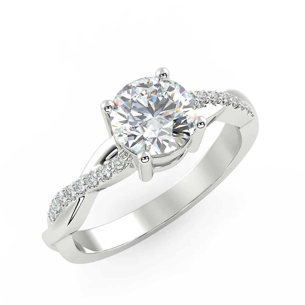 The Infinity Twist Lab Grown Diamond Engagement Ring