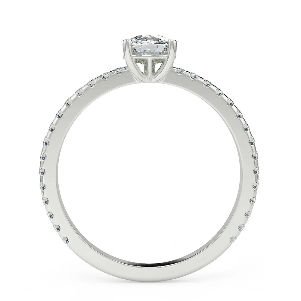 Cushion Radiance E VS1 Lab Grown Diamond Engagement Ring