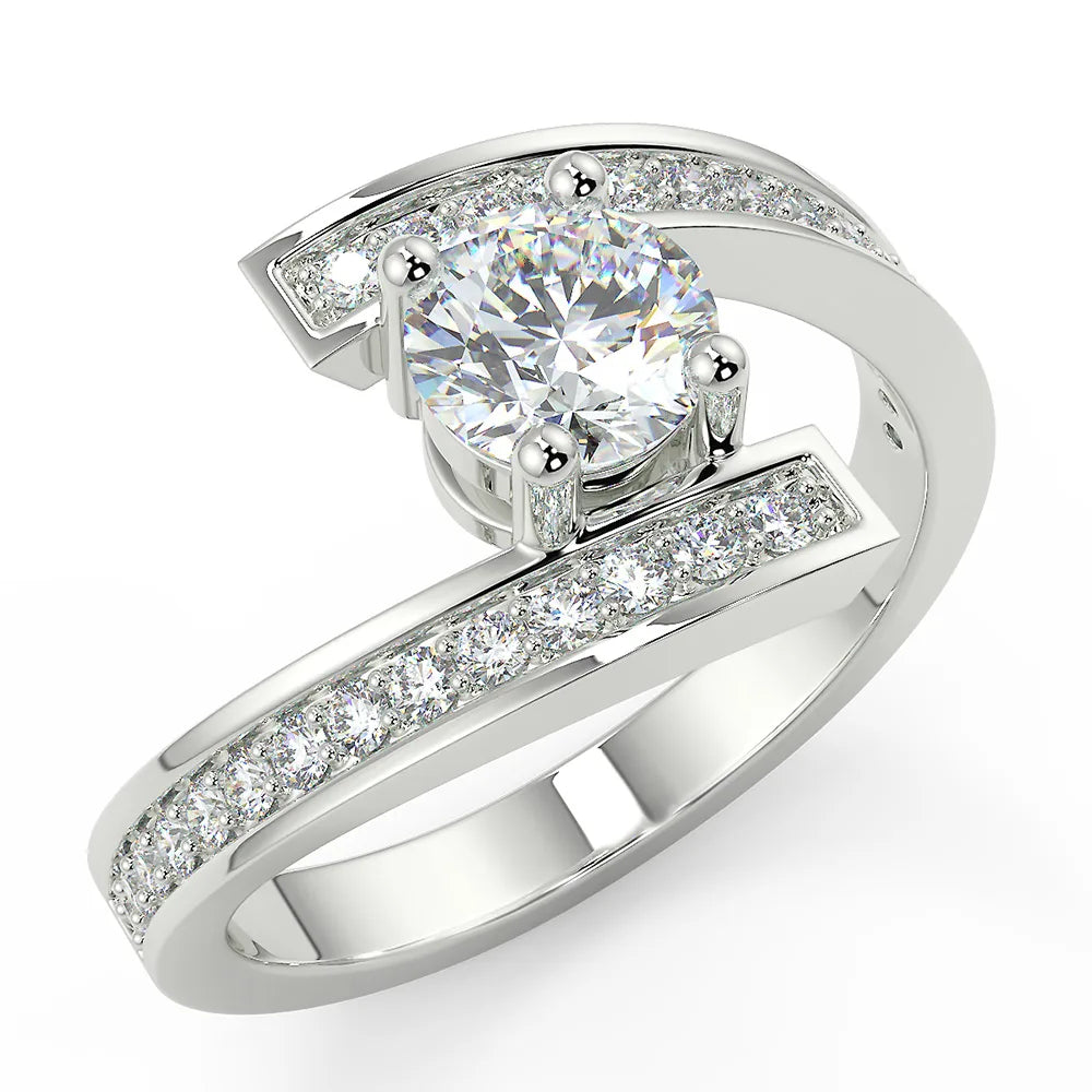 Fluid Radiance E VVS2 Lab Grown Diamond Engagement Ring