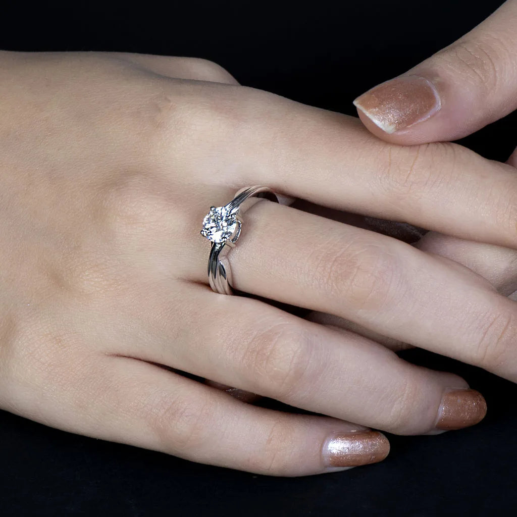 The Infinity Twist Lab Grown Diamond Solitaire Ring