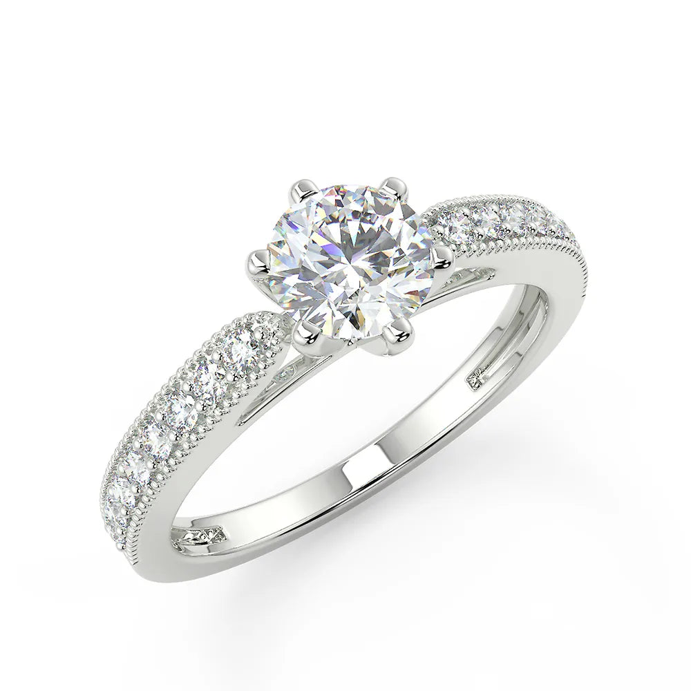 Vintage Sparkle E VVS1 Lab Grown Diamond Engagement Ring