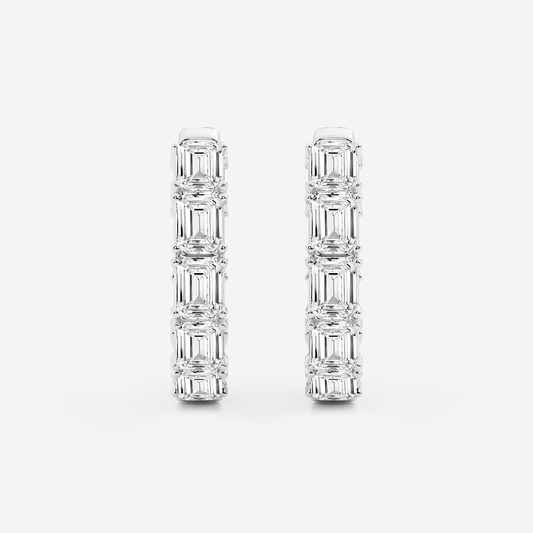 Star-Band-Emerald-Cut-Diamond-Hoop-Earrings