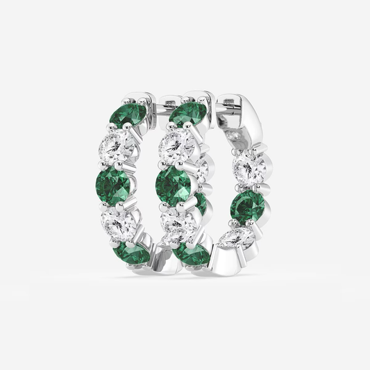 Veloura-Hoops-Round-Diamond-Hoop-Earrings-with-Emeralds