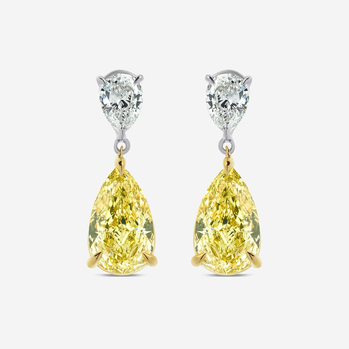 Fancy-Canary-Drops-Pear-Cut-Solitaire-Earrings