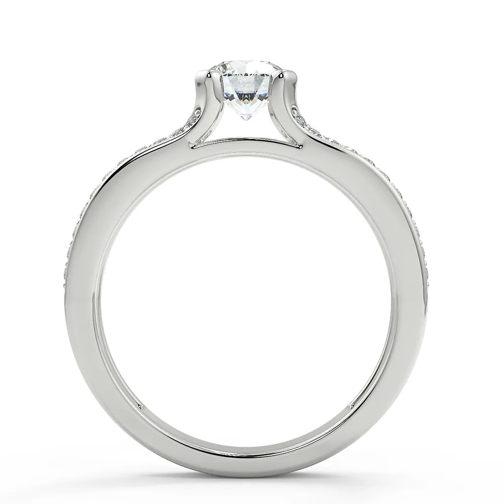 Aurora Split Shank Diamond Ring