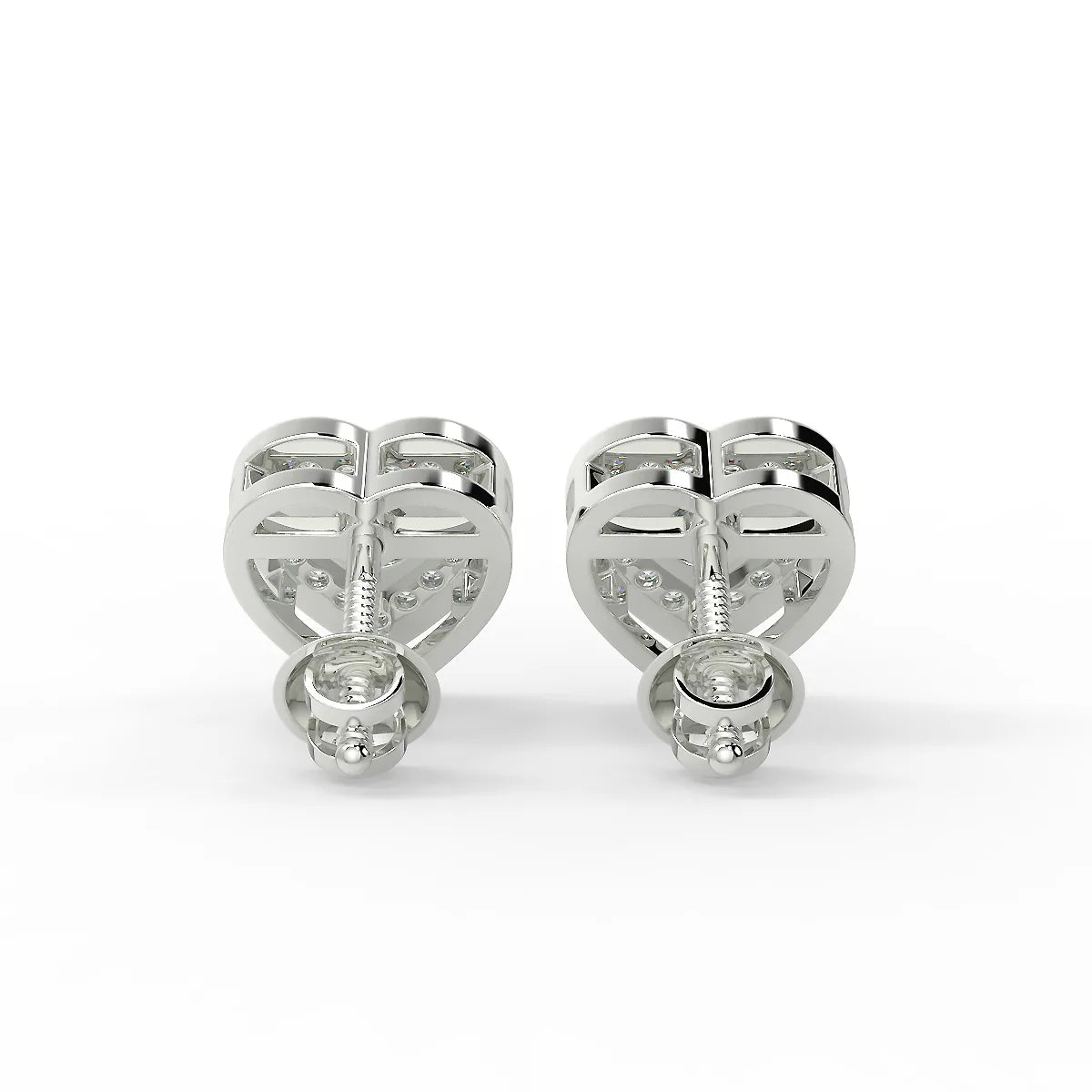 Classic Halo F VS2 Lab Grown Diamond Stud Earrings