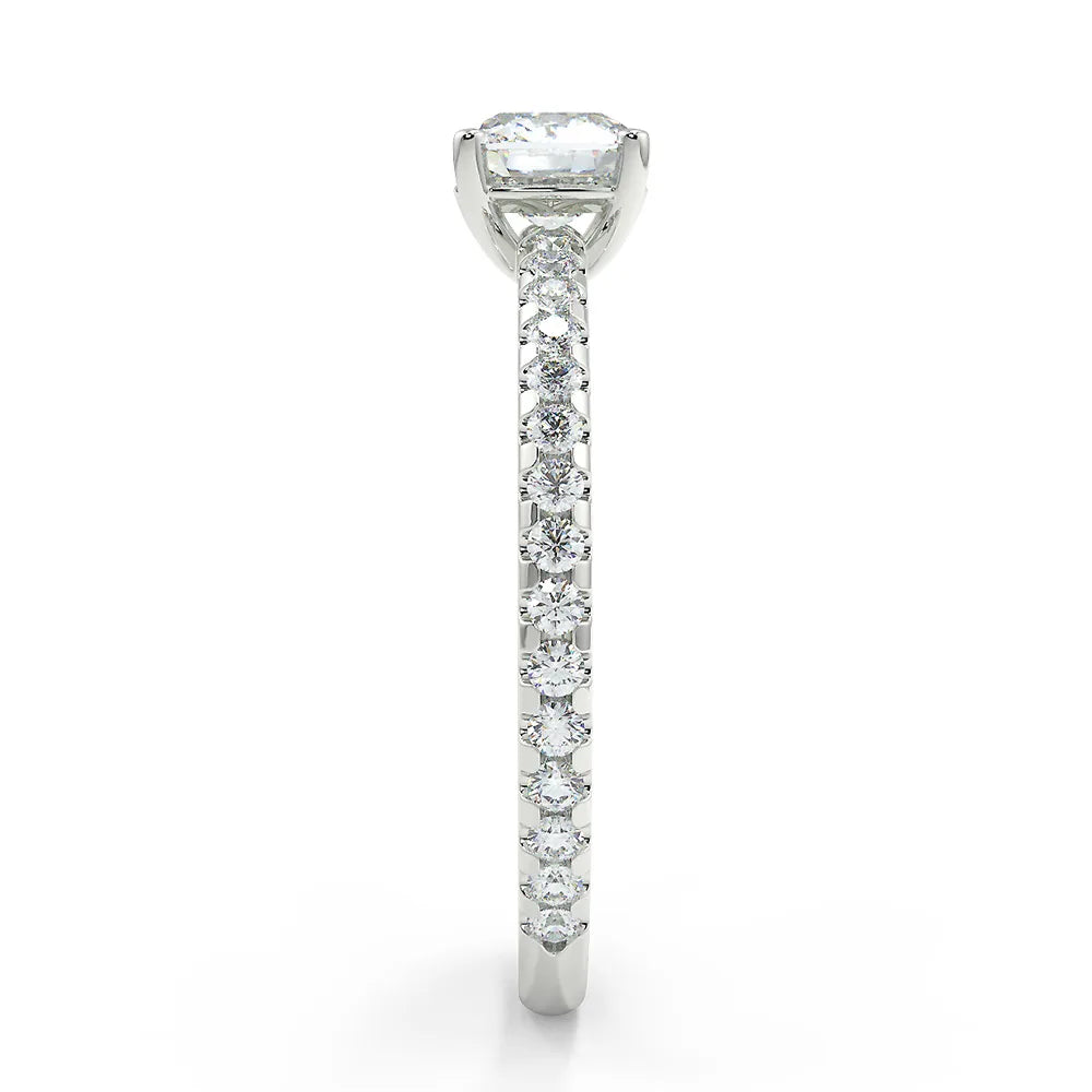 Cushion Radiance E VS1 Lab Grown Diamond Engagement Ring