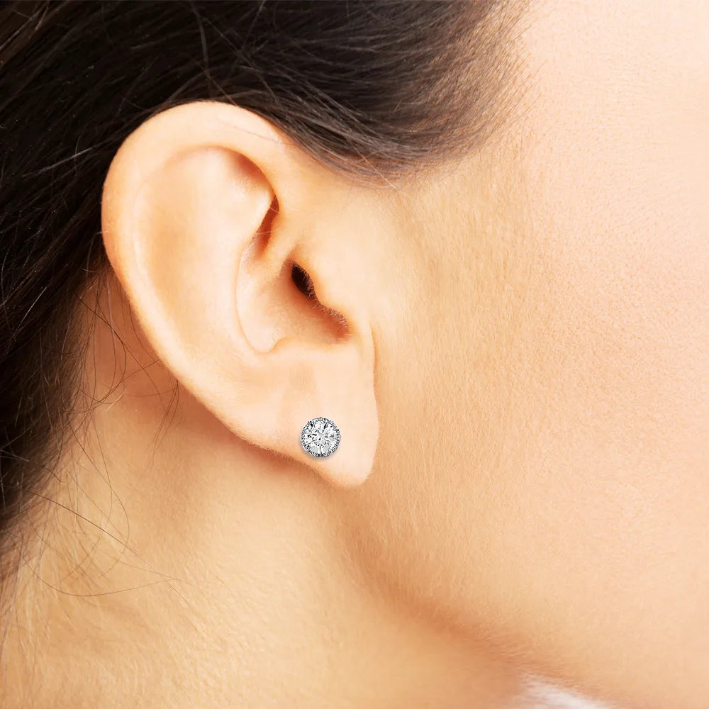 Artisan Edge F VS1 Lab Grown Diamond Stud Earrings