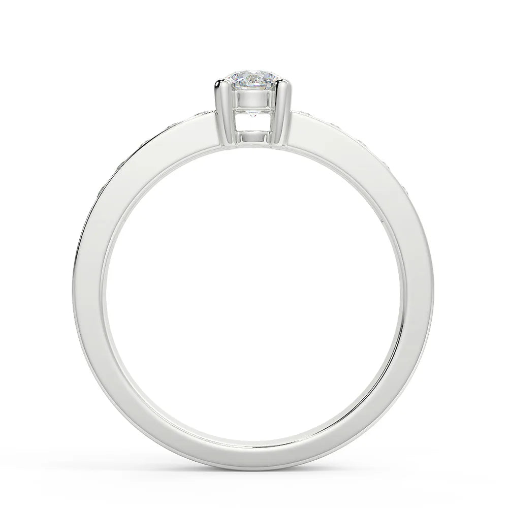 Sparkling Embrace F VVS1 Lab Grown Diamond Engagement Ring