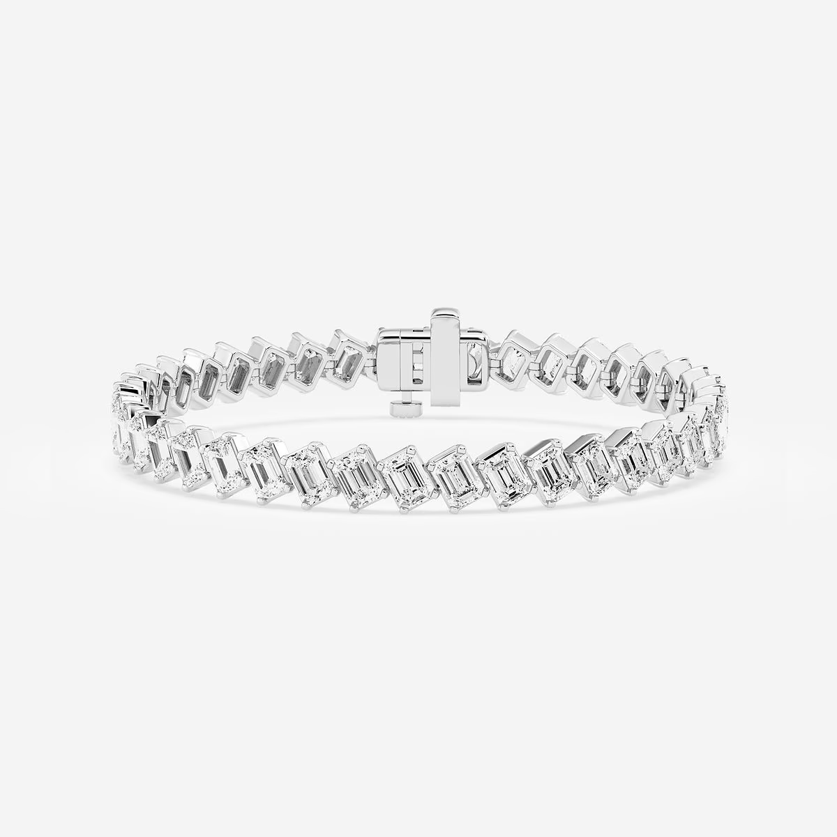Clarity-Ray-Diagonal-Emerald-Cut-Diamond-Bracelet