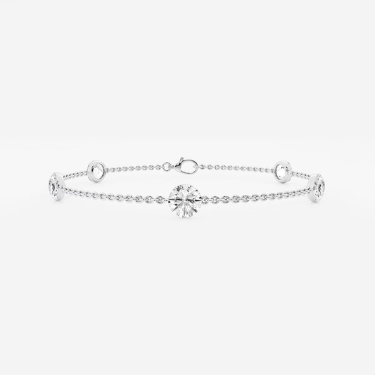 Moonlight-Adjustable-Chain-Bracelet-with-Round-Solitaires