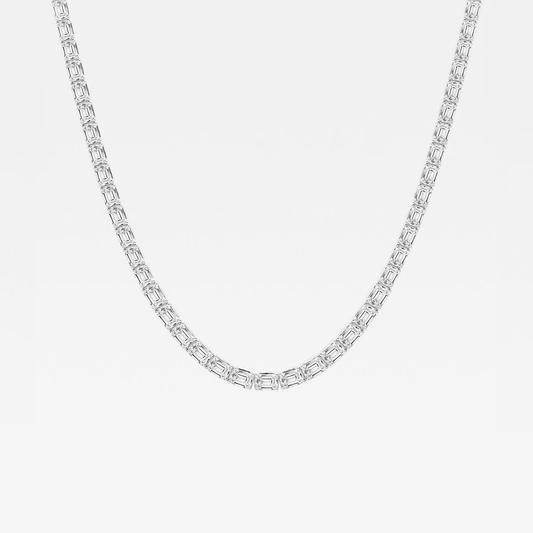 Sole-Ray-East-Emerald-Cut-Diamond-Line-Necklace