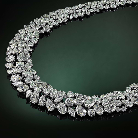 Majeste-Vintage-Diamond-Bib-Necklace-in-White-Gold