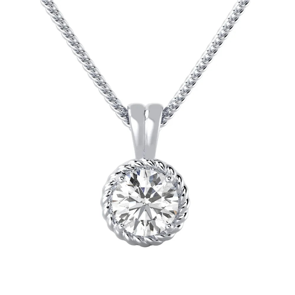 Twisted Halo G VS1 Lab Grown Diamond Pendant