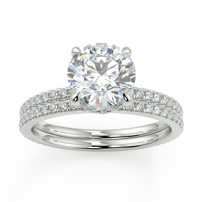 Timeless Elegance F VS1 Lab Grown Diamond Engagement Ring