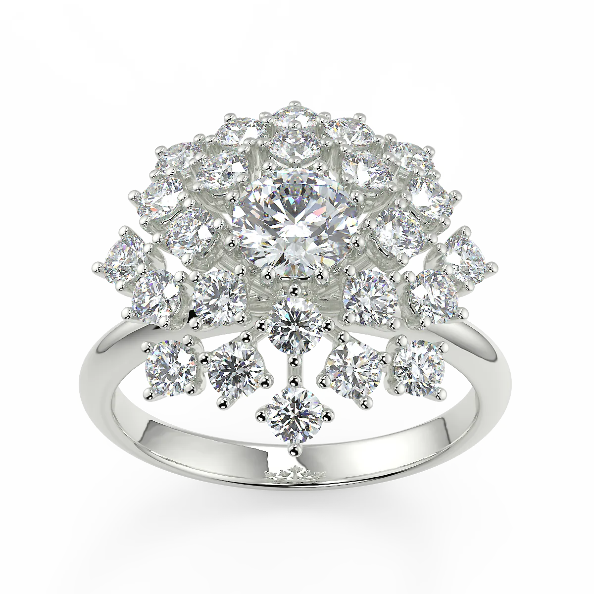 Grand Radiance G VS1 Lab Grown Diamond Engagement Ring