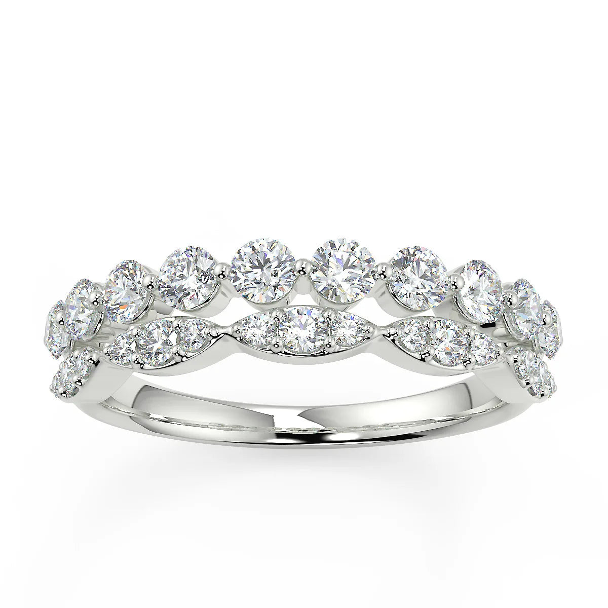 Graceful Duet E VS1 Lab Grown Diamond Band