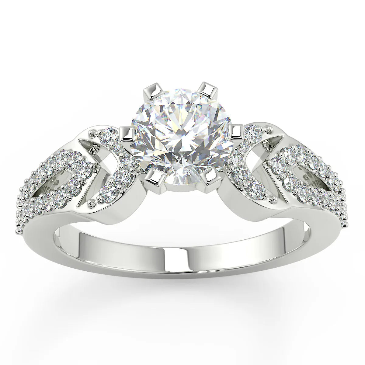 The Intertwined Sparkle Lab Grown Diamond Engagement Ring