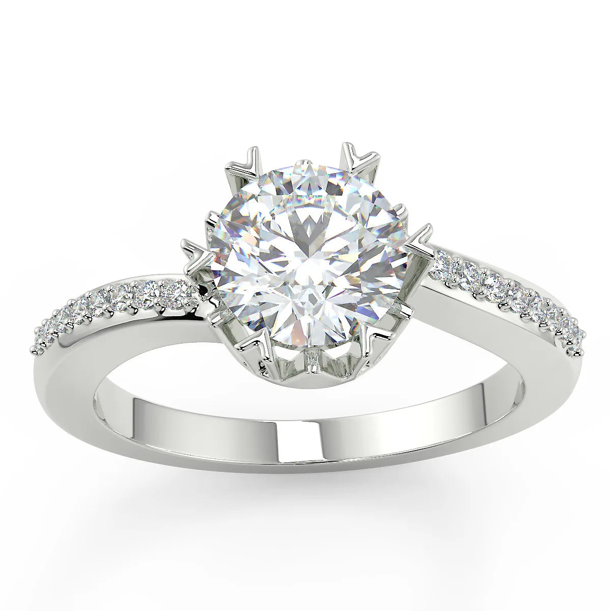Brilliant Forever F VS1 Lab Grown Diamond Engagement Ring